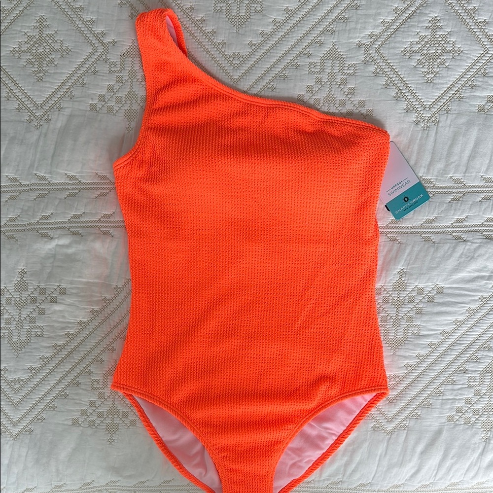 Women’s Snapper Rock One Shoulder Orange Swim One Piece